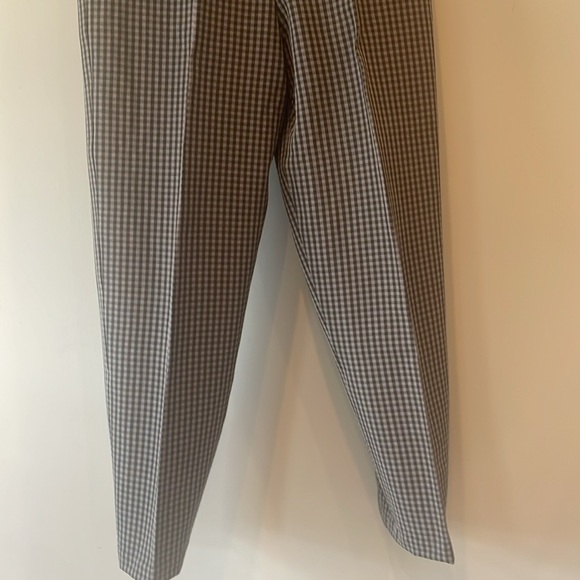 Black & grey checkered handmade vintage pants ladies medium like new - Picture 2 of 4
